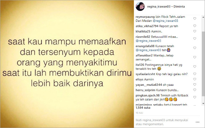 Buktikan Diri Lebih Baik, Regina Memaafkan Charly dan Tersenyum