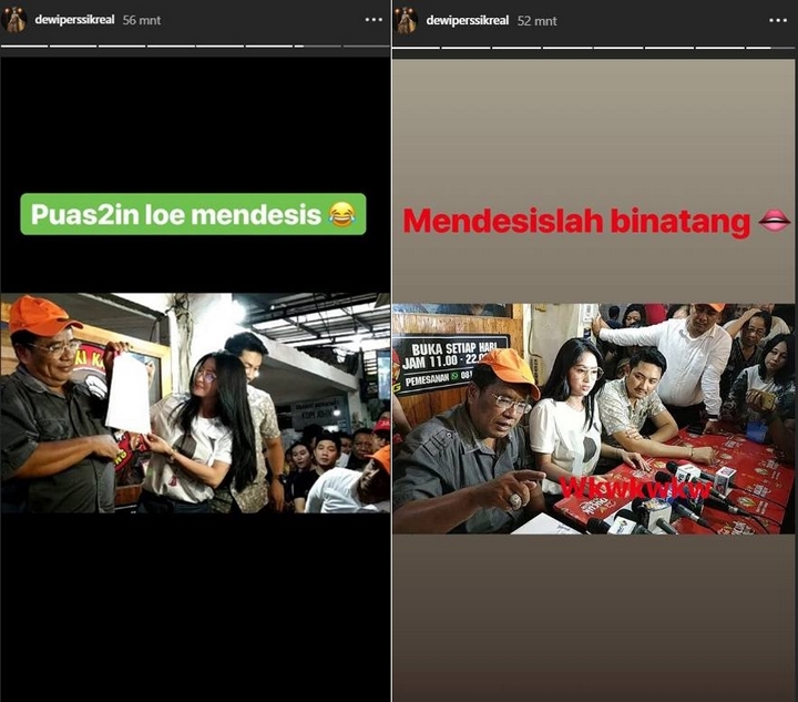 Dewi Persik tampak Meldi