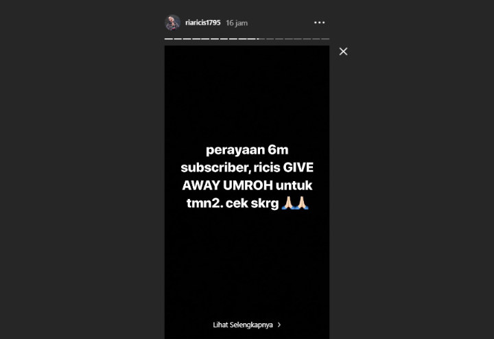 Rayakan 6 Juta Subscriber YouTube, Baiknya Ria Ricis Bagi-Bagi Tiket Umrah