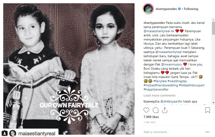 Maia Estianty Nikah Tulis 'Bahagia', Shanty Paredes Minta 
