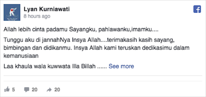 Kronologi Meninggal Terungkap, Akun Medsos Diduga Istri Relawan Penyelam Lion Air Tulis Kalimat Haru