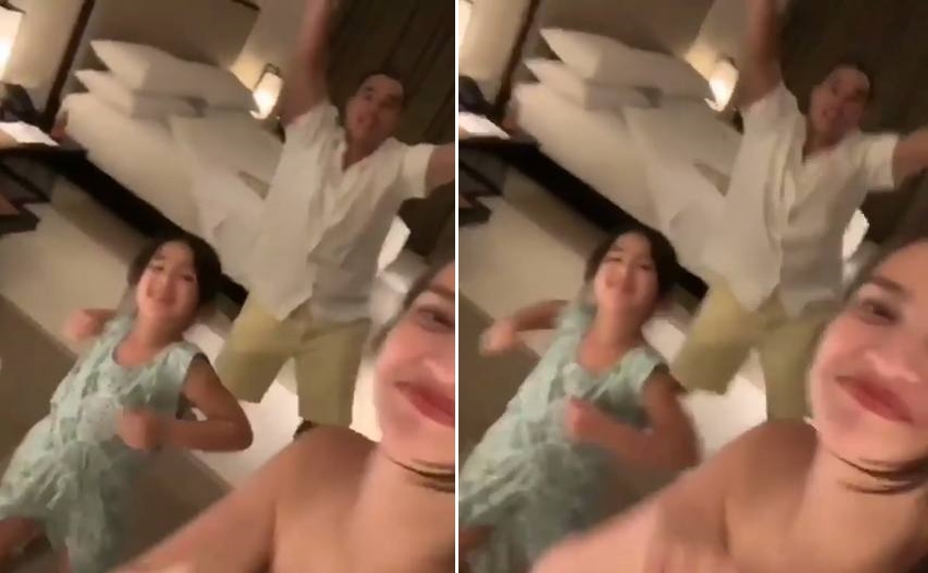 NIa Ramadhani dan Ardi Bakrie Joget Bareng Anak