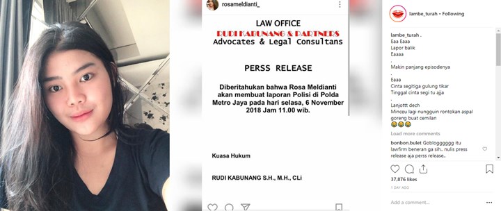 Rosa Meldianti Dicibir Salah Ketik