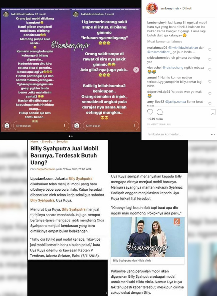 Hilda Fitria Curhat Soal Billy Syahputra