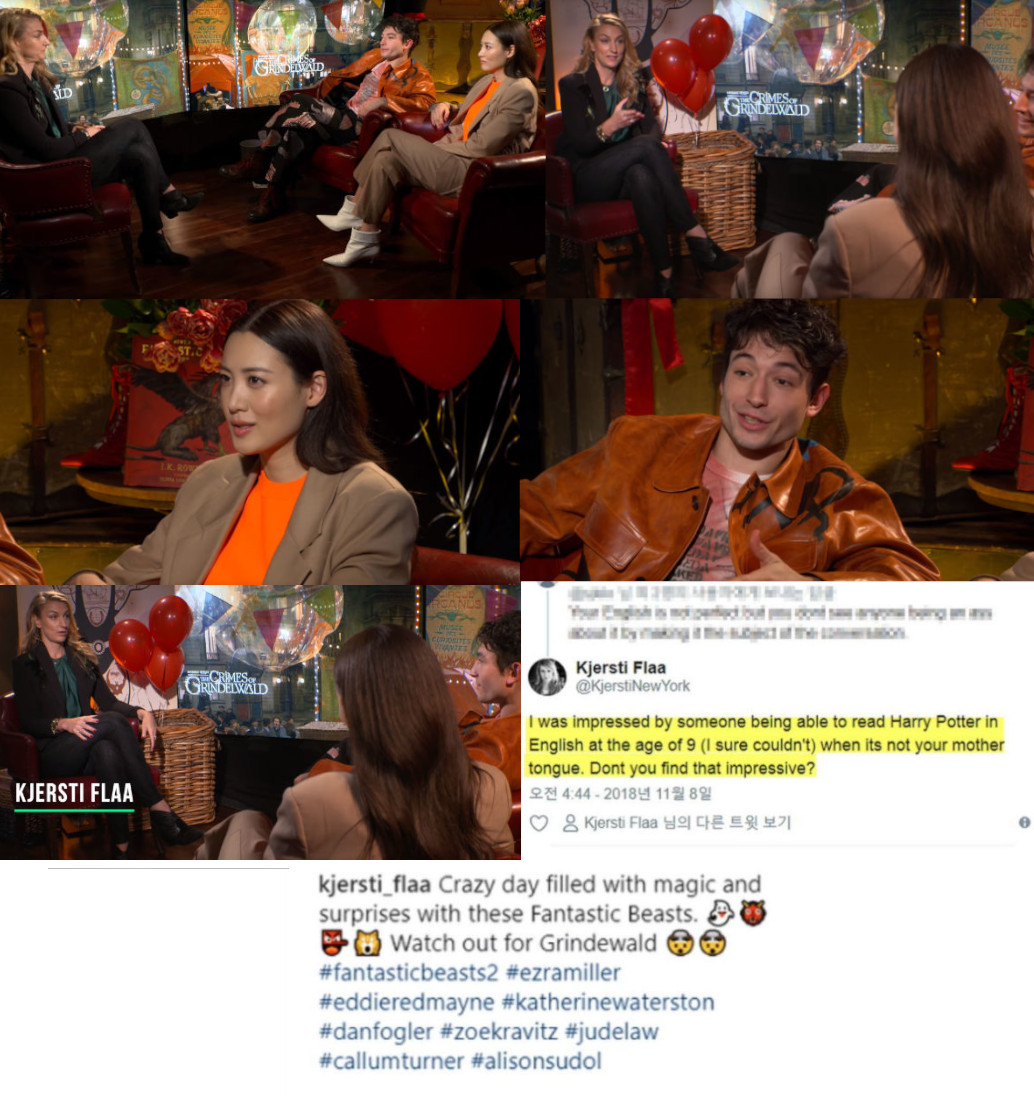 Claudia Kim Diperlakukan Rasis Oleh Reporter, Ezra Miller Kesal