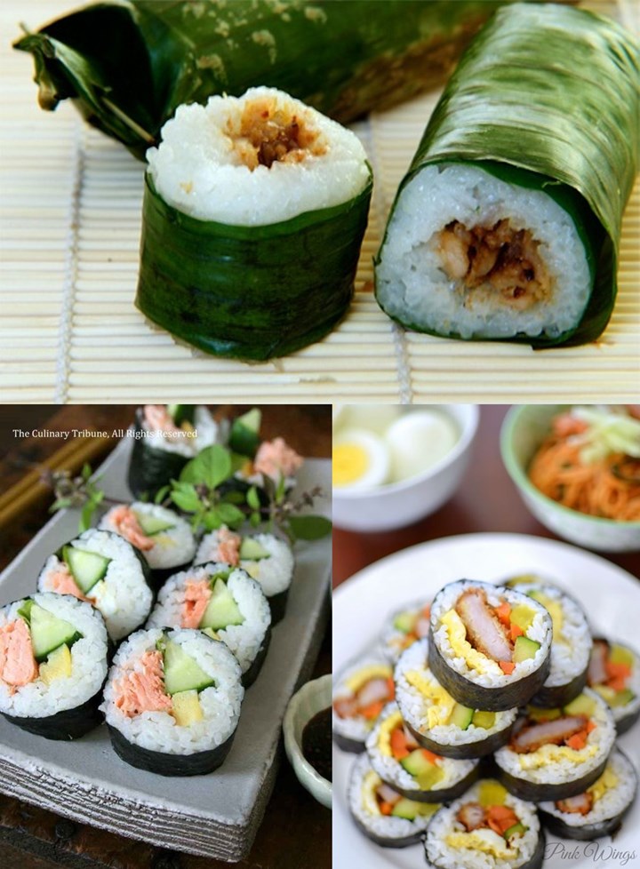 Lemper Sushi dan Kimbap, Makanan Asia yang Serupa