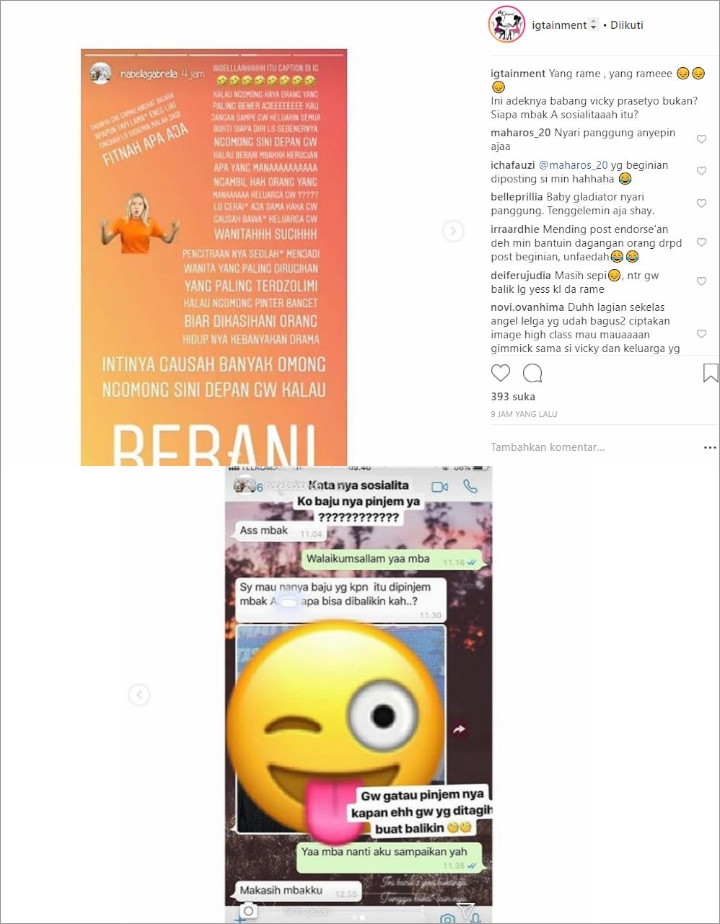 Angel Lelga Disindir