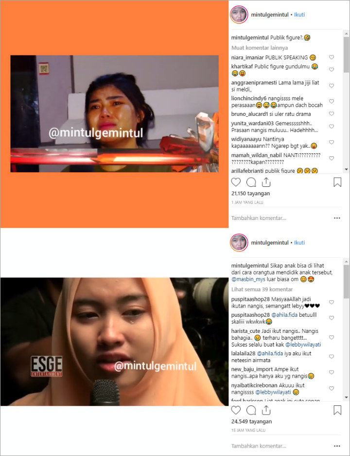 Lebby Cantik Berhijab dan Nangis Rindu Ayah, Netter 