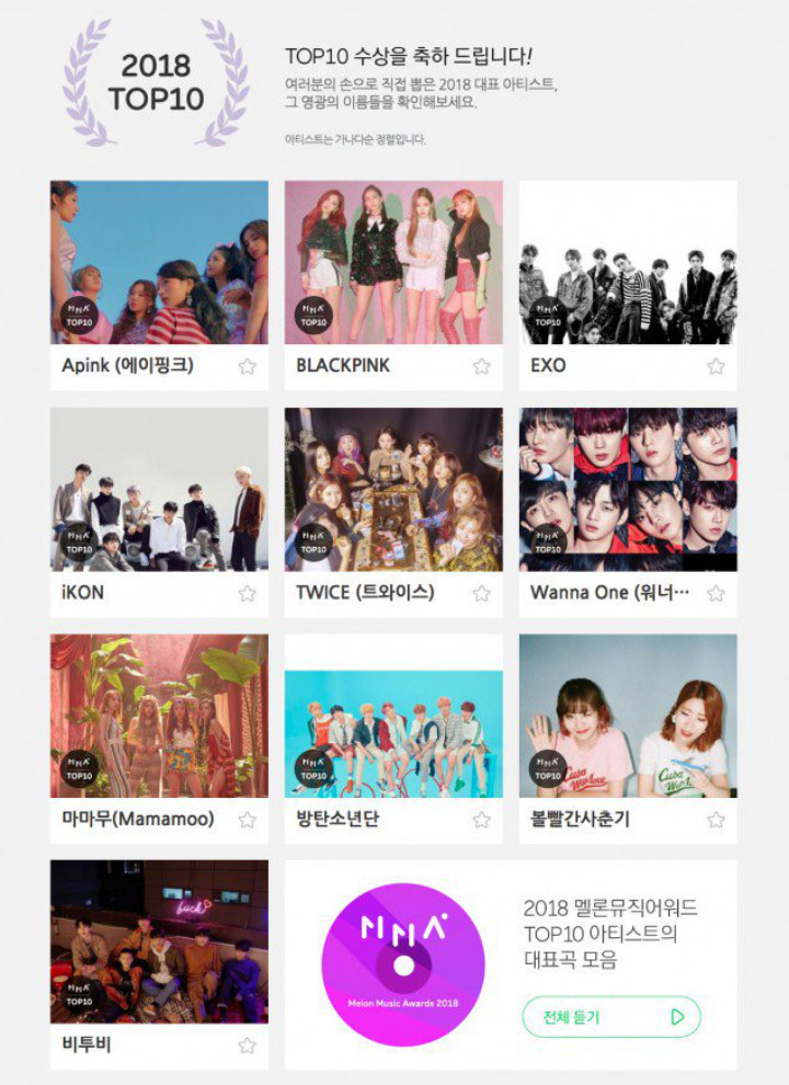 MMA 2018 Rilis Pemenang Top 10 Artist dan Buka Voting Jilid 2