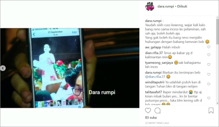 Mance Duduk di Belakang Reino Saat Syahrini Konser