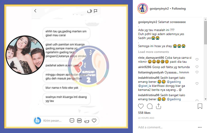 Isu Pamit Cerai Bikin Ibu Gading Pingsan, Gisel 'Diserbu 