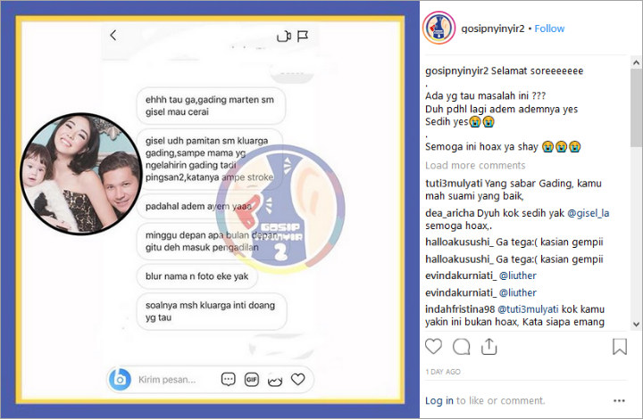 5 Tahun Nikah Tak Lagi Mesra, Isu Gading Dan Gisella Anastasia Mau Cerai Bikin Fans Nangis Syok