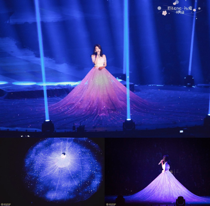 Gaun Super Besar IU Perform \'Through the Night\' di Konser Solo Seoul Curi Fokus