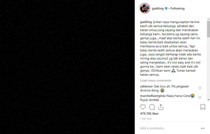Gading Ungkap Perasaan