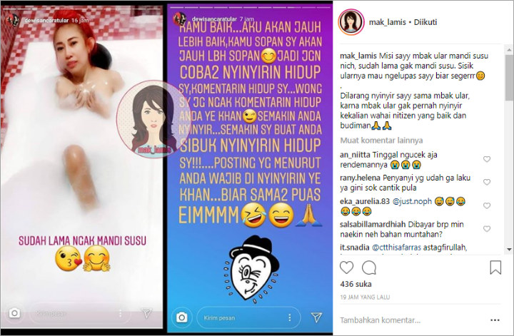 Dewi Sanca Klarifikasi Foto Seksi Mandi Susu di Bathtub, Netter Malah \'Emosi\'