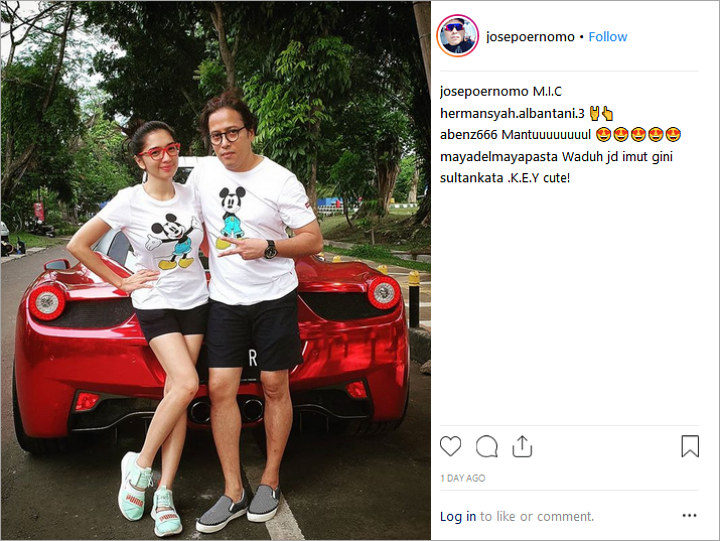 Pamer Mobil Sport Mewah, Angel Karamoy-Jose Purnomo Tampil Pakai Baju Couple