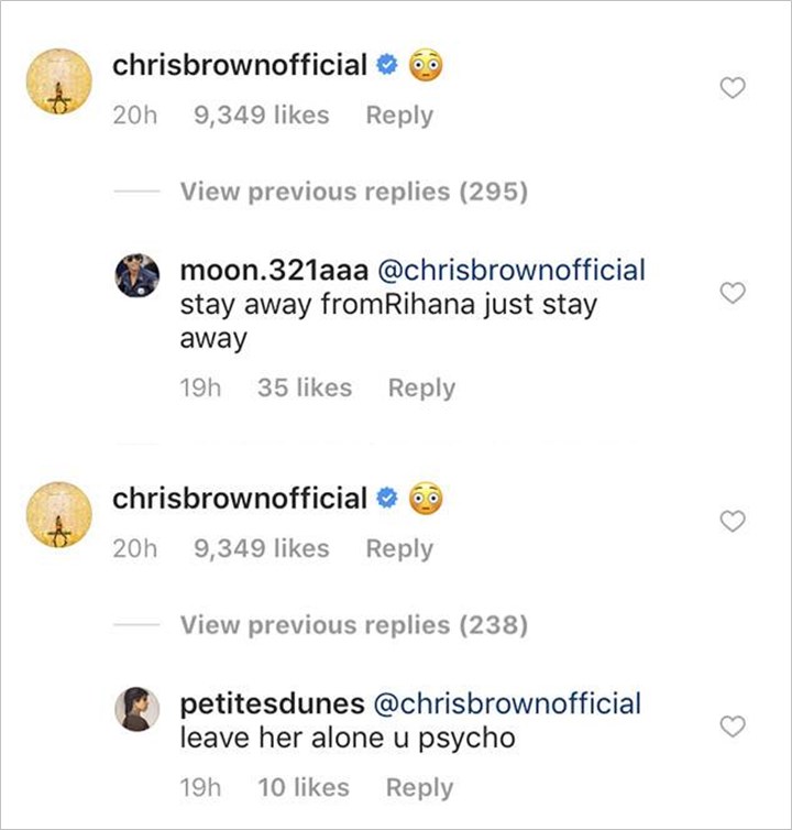 komentar Chris pada ungahan Rihanna
