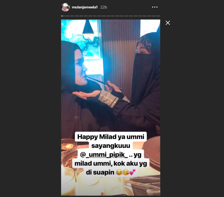 Mulan Jameela Disuapi Umi Pipik