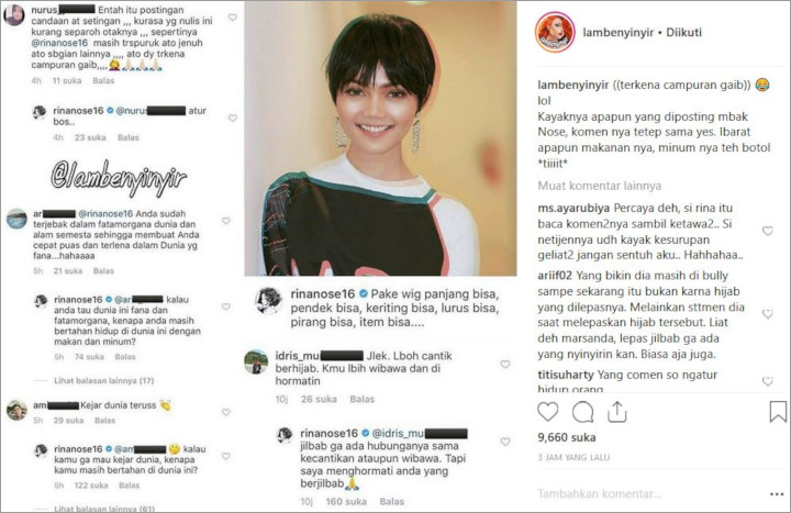 Rina Nose Kena Nyinyir Lagi