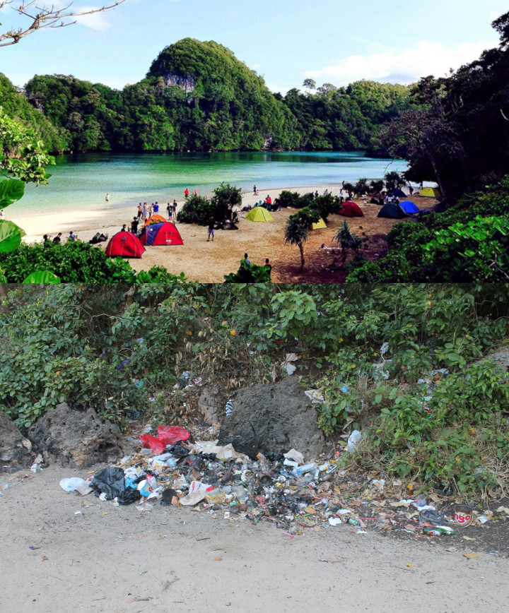 Pulau Sempu yang Indah Terancam Rusak Karena Sampah