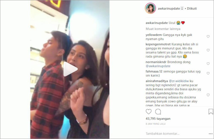 Awkarin dan Gangga Pamer Kemesraan