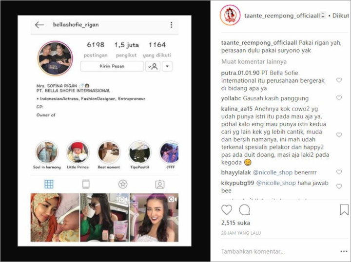 Bella Shofie Kena Nyinyir Ganti Nama di Akun Instagram