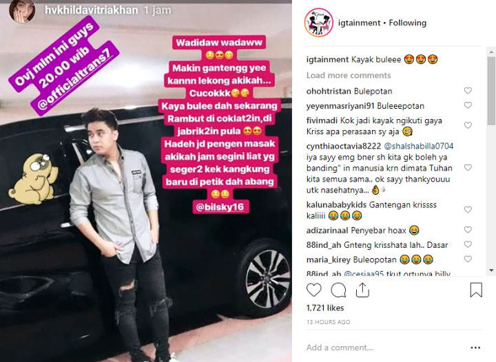 Hilda Vitria Puji Billy Syahputra Mirip Bule