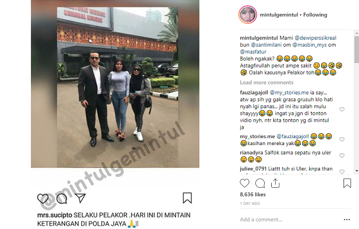 Ibu Meldi Ponakan Depe Tulis Pelakor