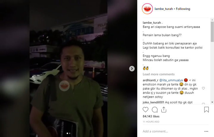 Arie Untung Laporkan Suami Artis