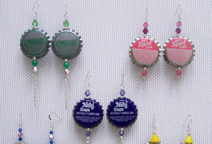 DIY Tutup Botol Menjadi Anting-Anting Super Imut