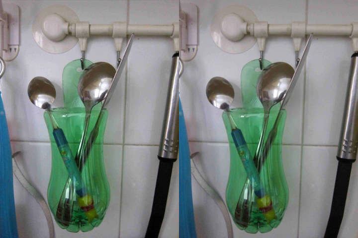 DIY Botol Bekas Jadi Gantungan Alat Masak