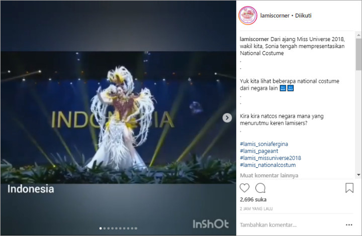 Miss Universe 2018: Bertema \'Burung Surga\', National Costume Sonia Fergina Banjir Pujian
