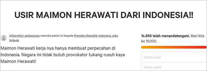 Maimon Herawati Diserang Balik Fans Indonesia