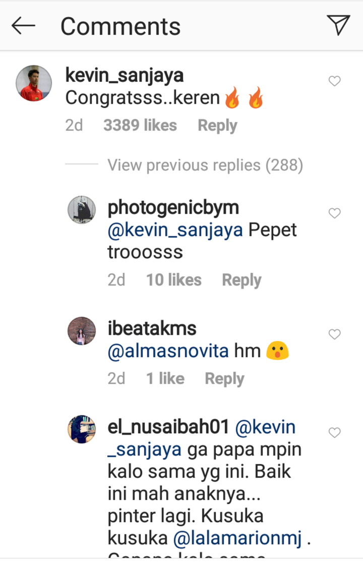 Komentar Kevin