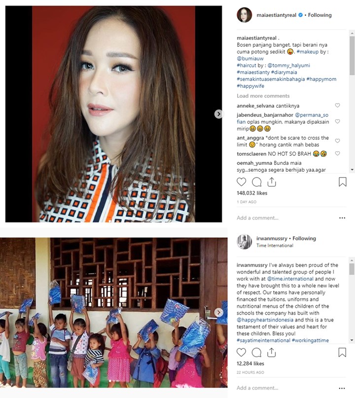 Isu Maia Hamil Makin Cantik dengan Rambut Baru
