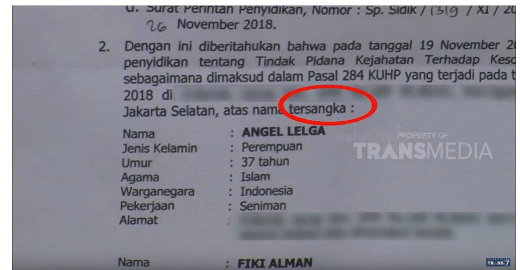 Angel Lelga Jadi Tersangka Kasus Dugaan Perzinaan Vicky