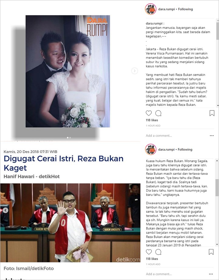 Diam-Diam Digugat Cerai Istri Di Tengah Kasus Narkoba, Netter Kasihani Reza Bukan