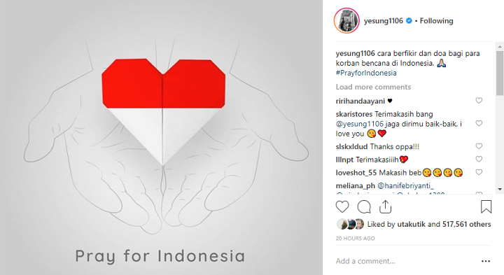 Tulisan Bahasa Indonesia Yesung SuJu