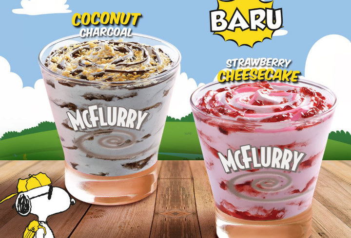 McFlurry Coconut Charcoal dan Strawberry Cheesecake dari Indonesia
