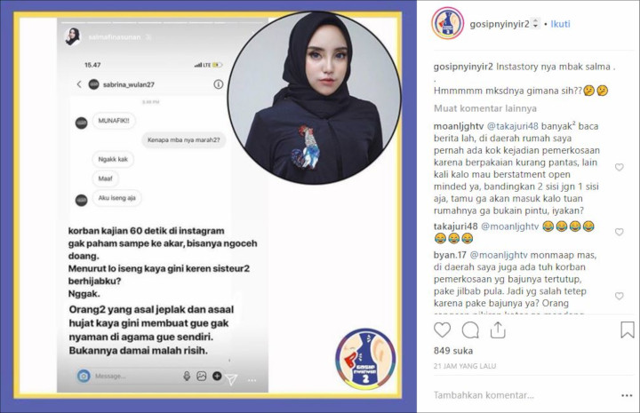 Salmafina Dibully Kode-Kode Mau Buka Hijab dan Pindah 