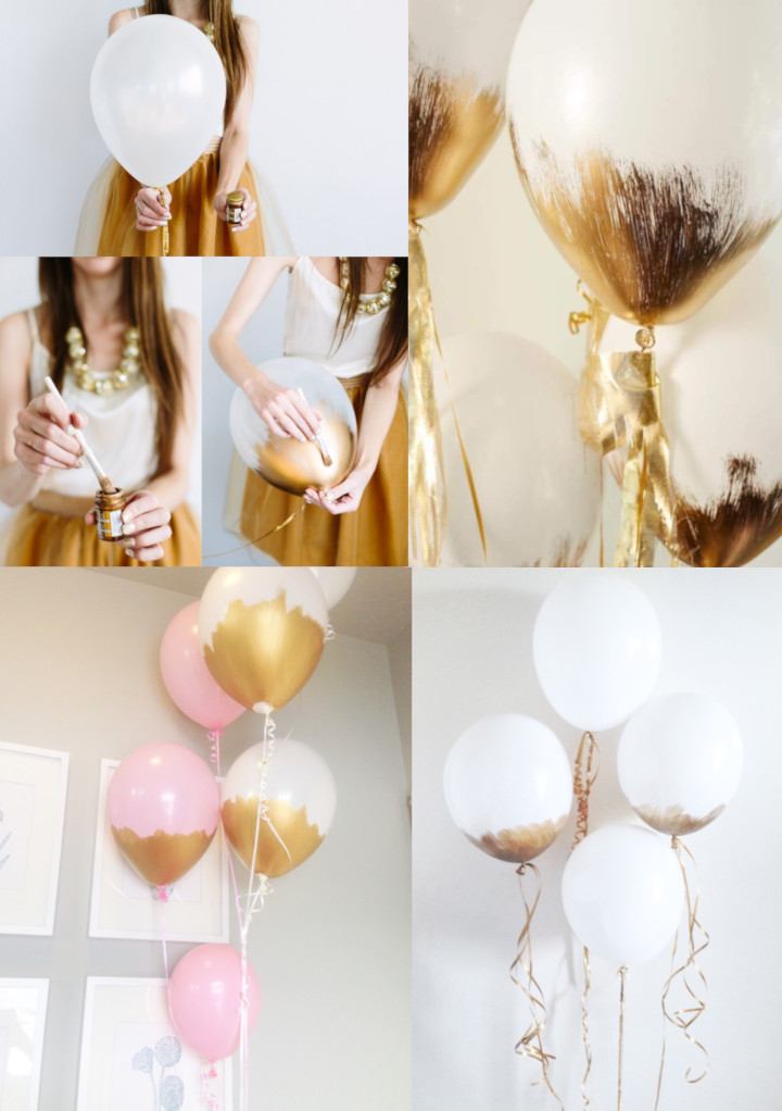Warna Balon dengan Warna Emas