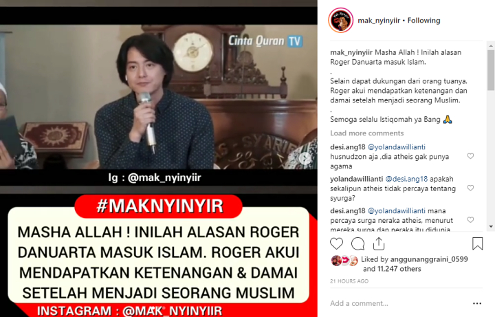Akhirnya Buka-Bukaan, Alasan Roger Danuarta Jadi Mualaf Bikin Netter Merinding Hingga Menangis