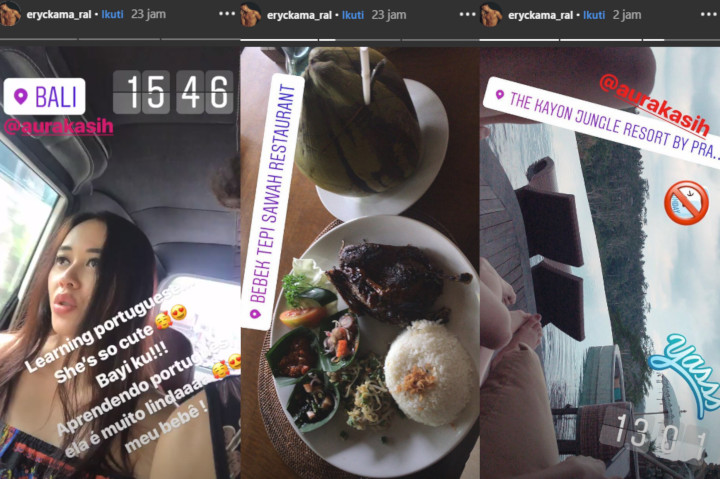 Aura Kasih dan Eryck Amaral Bulan Madu di Bali