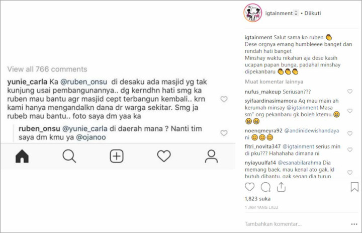 Ruben Onsu Bantu Pembangunan Masjid