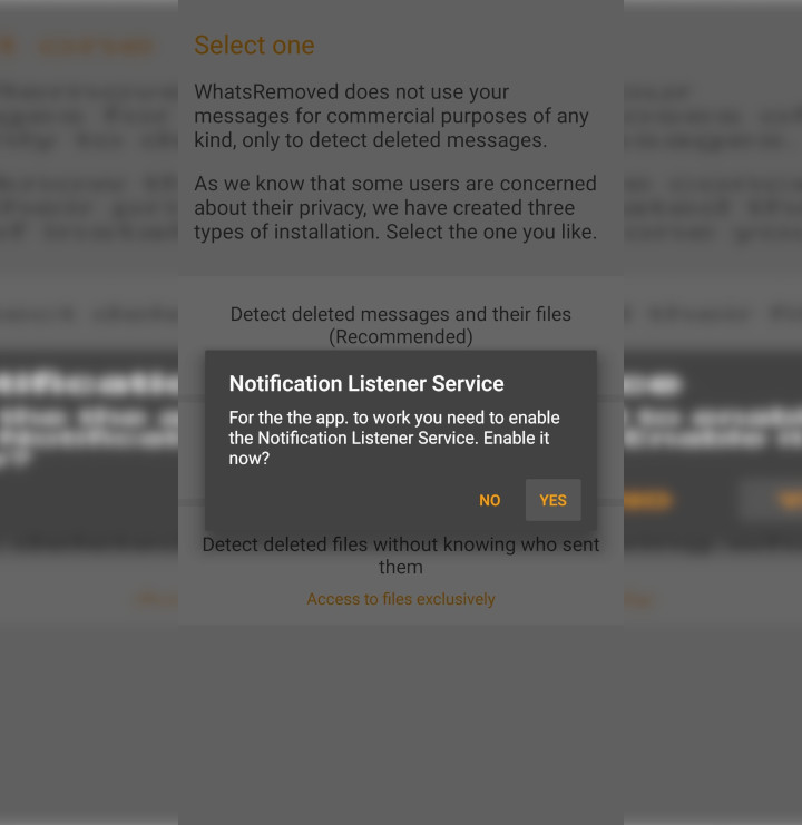 Permintaan 'Notification Listener Service'