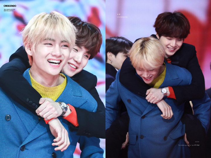 GDA 2019: Heboh V BTS Gendong Suga di Panggung, Fans Kembali Bahas Video Lawas Ini