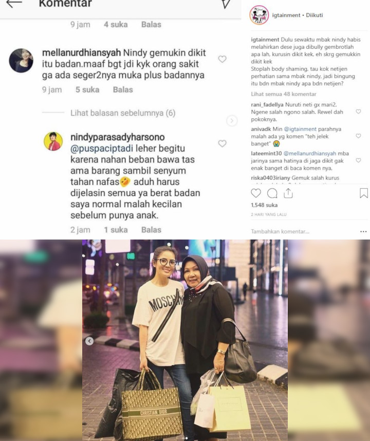 Nindy Jadi Korban Body Shaming