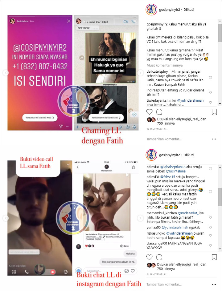 Lucinta Luna Ngaku Di-Chat dan Video Call Bareng Hafidz Fatih Seferagic, Netter Nyinyir