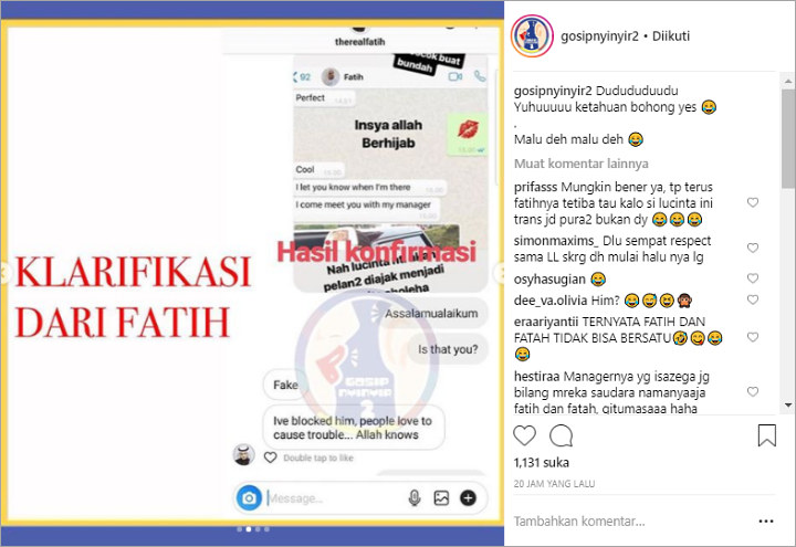 Diisukan Goda Lucinta Luna Hingga Nekat Video Call, Hafidz Fatih Seferagic Bantah Tegas