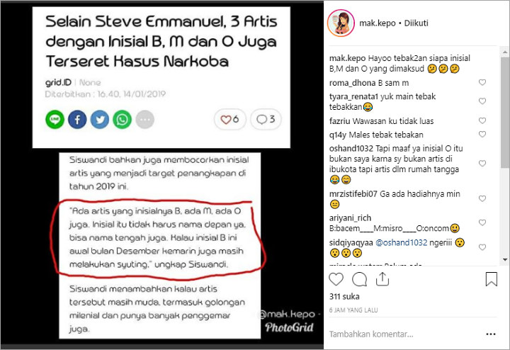 Polisi Ungkap Inisial Artis Narkoba Usai Ditangkapnya Steve Emmanuel, Netter Heboh Tebak